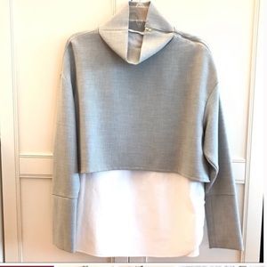 ZARA Mock Neck Layered Top